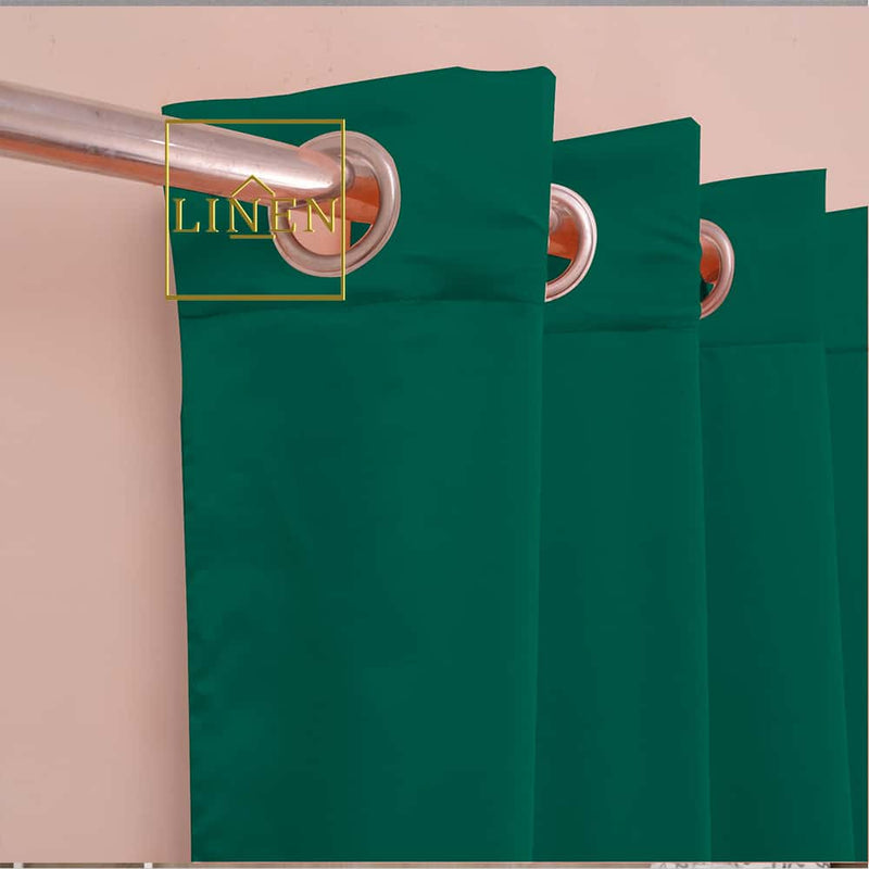 Luxury Ruffle Silk Curtain - Green