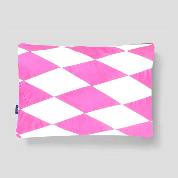 Pack Of 2 Patch Work Pillows - Pink & White