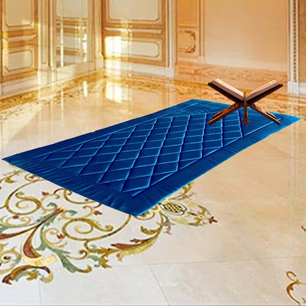 Luxury velvet  prayer mat - Blue