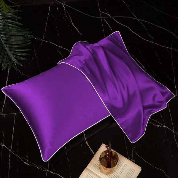 Pack Of 2 Pure Silk Pillow Covers - Purple