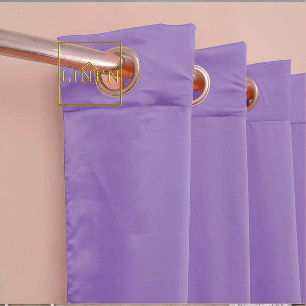 Luxury Ruffle Silk Curtain - Purple