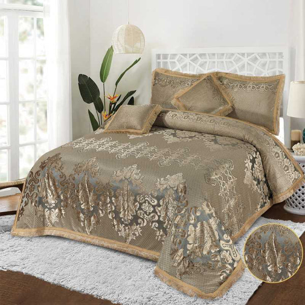 Fancy Bridal Palachi Bed Sheet Set 5 Pcs - L101