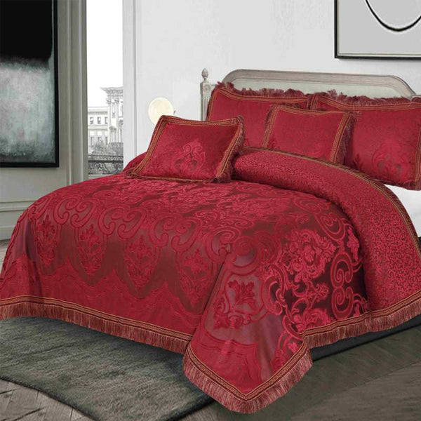 Fancy Bridal Palachi Bed Sheet Set 5 Pcs - L102
