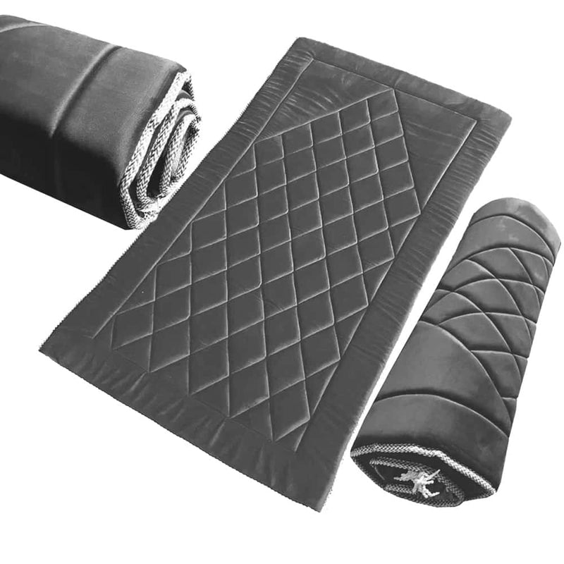 Luxury velvet  prayer mat - Grey
