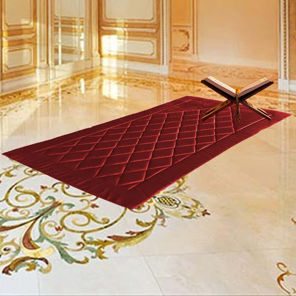 Luxury velvet  prayer mat - Maroon