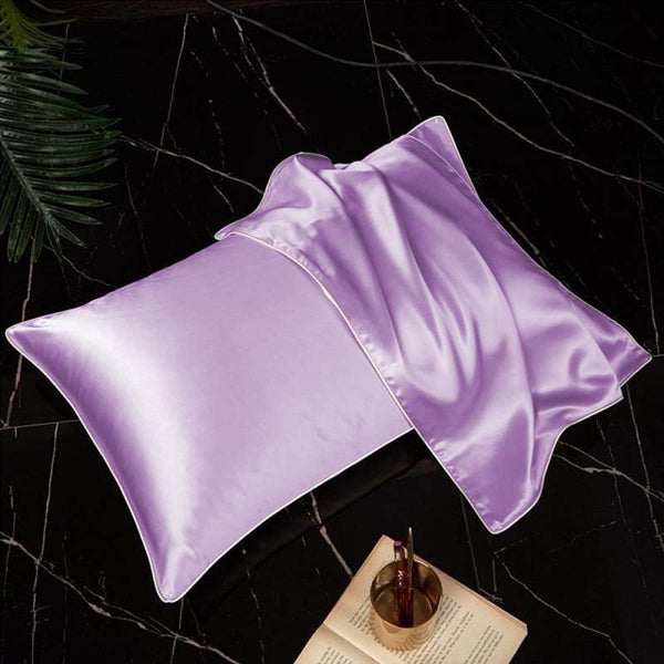 Pack Of 2 Pure Silk Pillow Covers - Light Purple