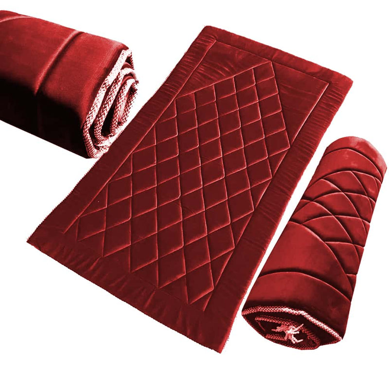 Luxury velvet  prayer mat - Maroon