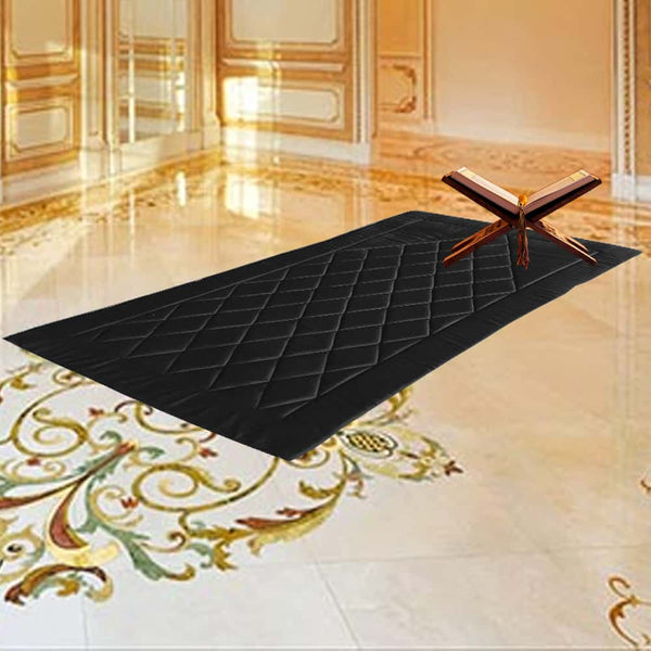 Luxury velvet  prayer mat - Black