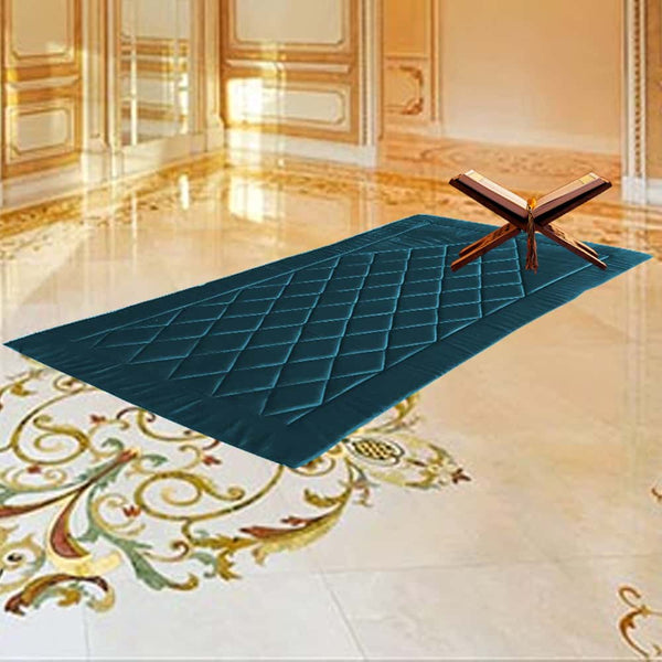 Luxury velvet  prayer mat - Teal