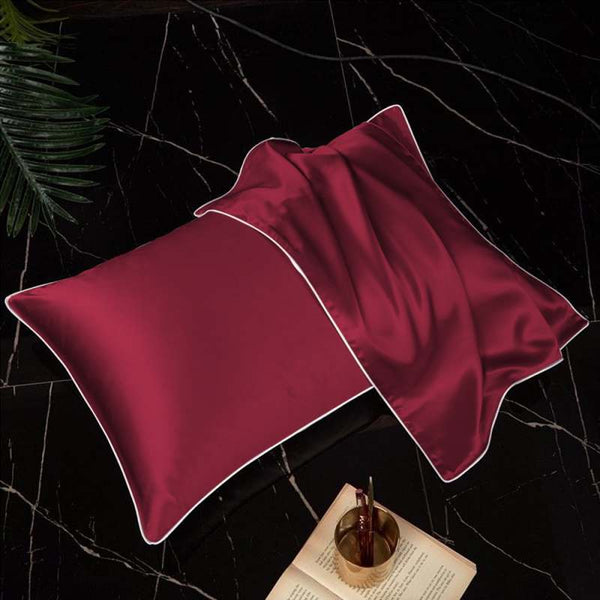 Pack Of 2 Pure Silk Pillow Covers - Maroon