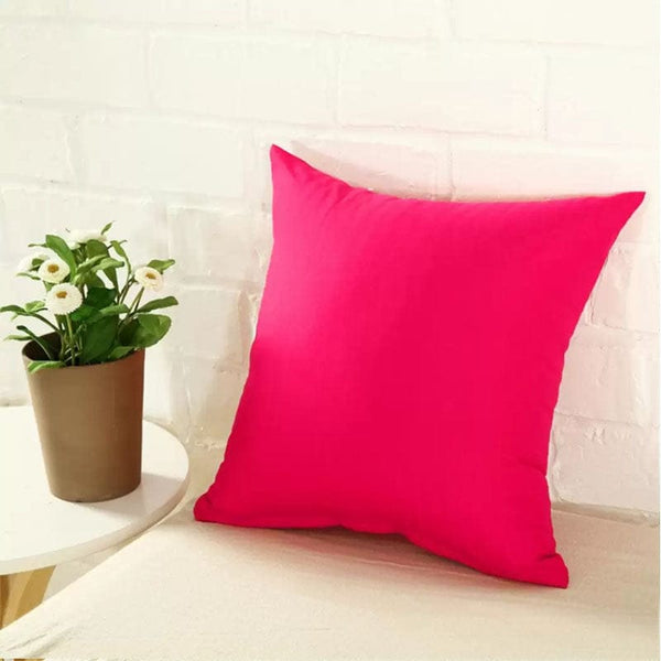Pack Of 2 Plain Dyed Cushion - Pink - Linen.com.pk