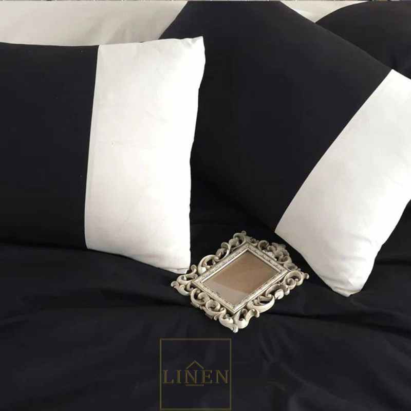 Luxury Reversible Duvet Set - Black & White