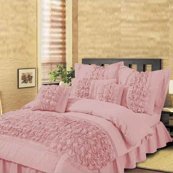 Embellished Comforter Set - Light Pink