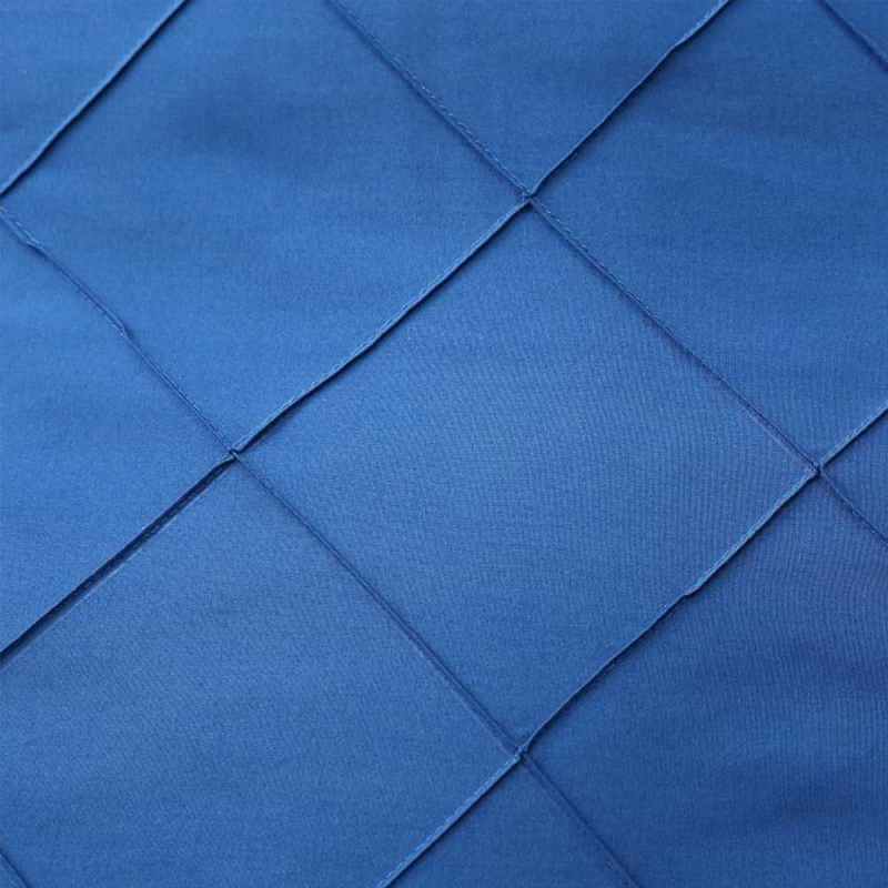 3 Pieces Cross Pleated Duvet Set - Blue
