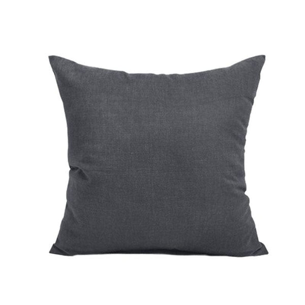 Pack Of 2 Plain Dyed Cushion - Grey - Linen.com.pk