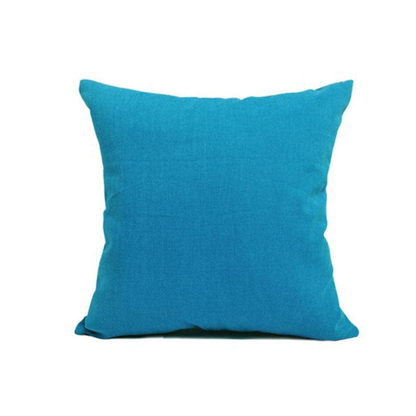 Pack Of 2 Plain Dyed Cushion - Sky Blue - Linen.com.pk