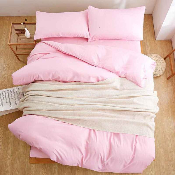 Plain Dyed Duvet Set - Pink