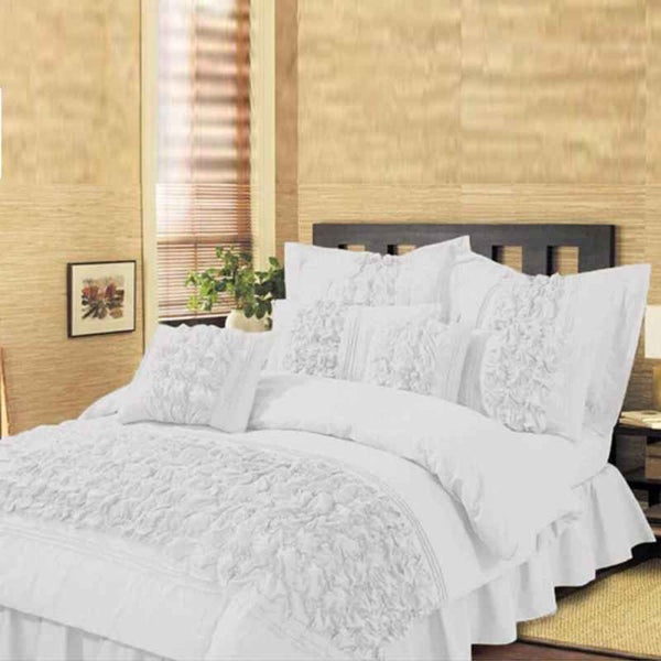 Embellished Comforter Set - White