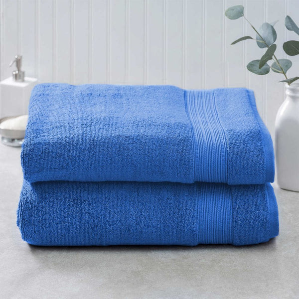Pack of 2 100% Cotton Bath Towel - Sky Blue