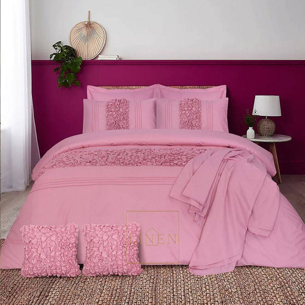 Ruffle Duvet Set - Pink