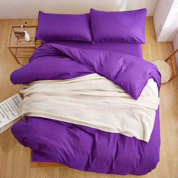 Pain Dyed Duvet Set - Purple