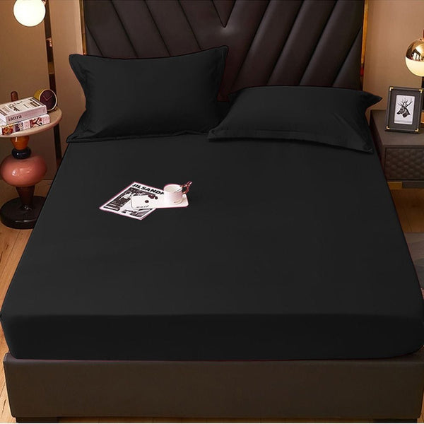Cotton fitted sheet - Black