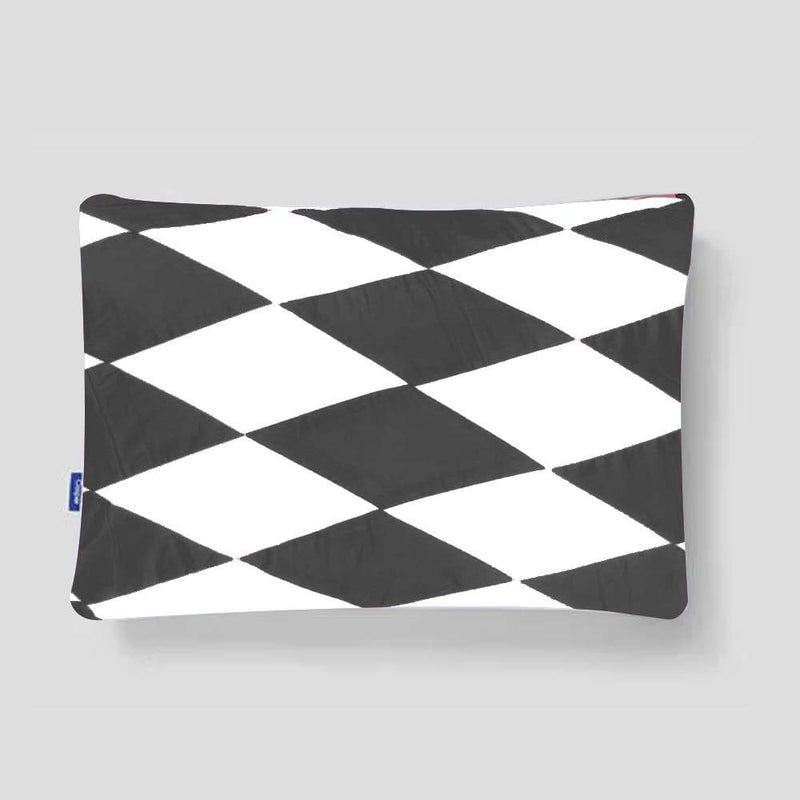 Pack Of 2 Patch Work Pillows - Grey & White