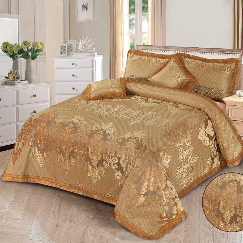 Fancy Bridal Palachi Bed Sheet Set 5 Pcs - L105