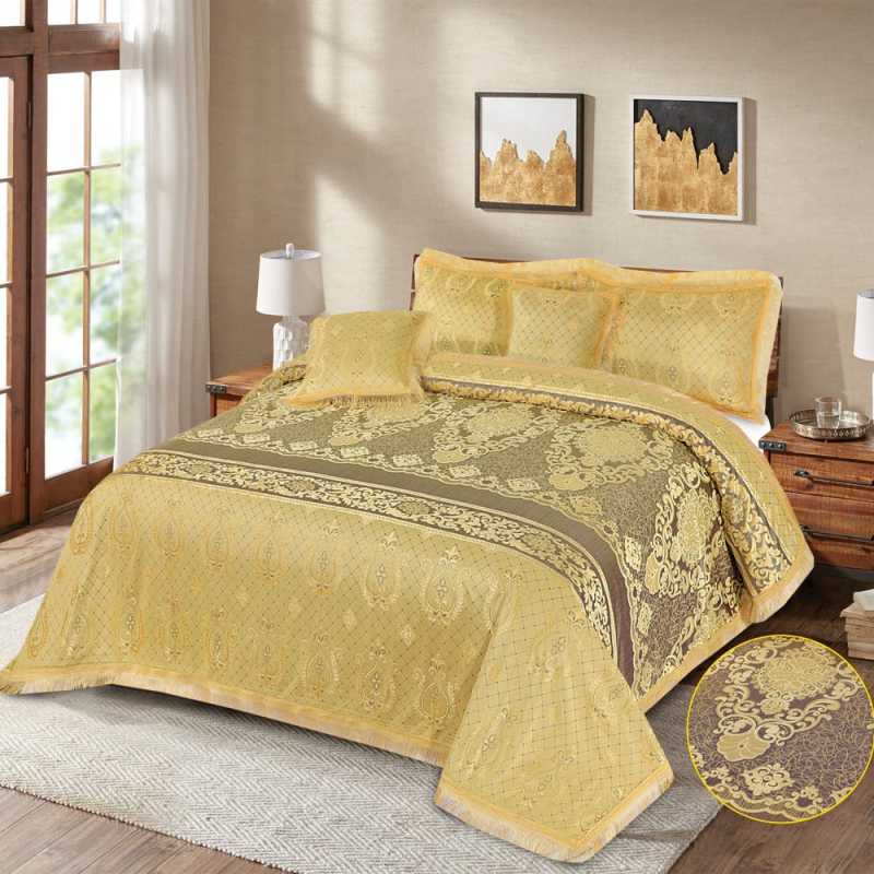 Fancy Bridal Palachi Bed Sheet Set 5 Pcs - L106
