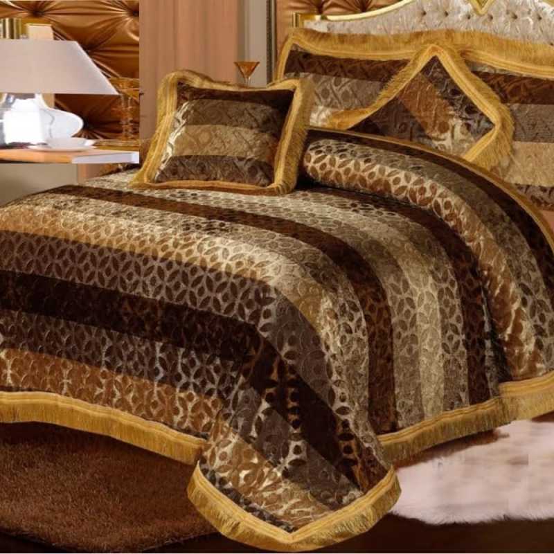 Fancy Bridal Palachi Bed Sheet Set 5 Pcs - L107