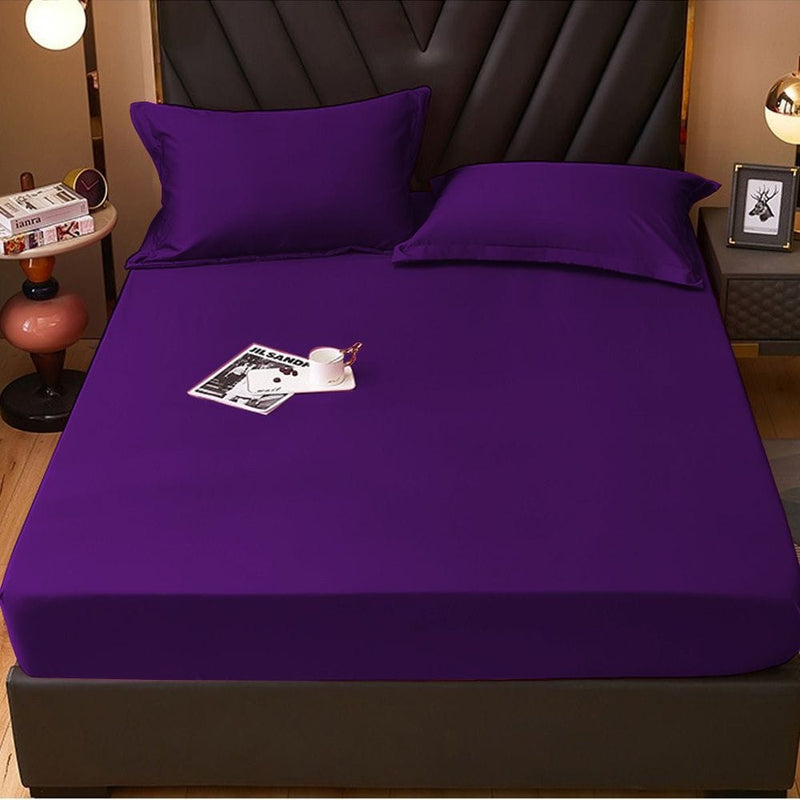 Cotton fitted sheet - Violet
