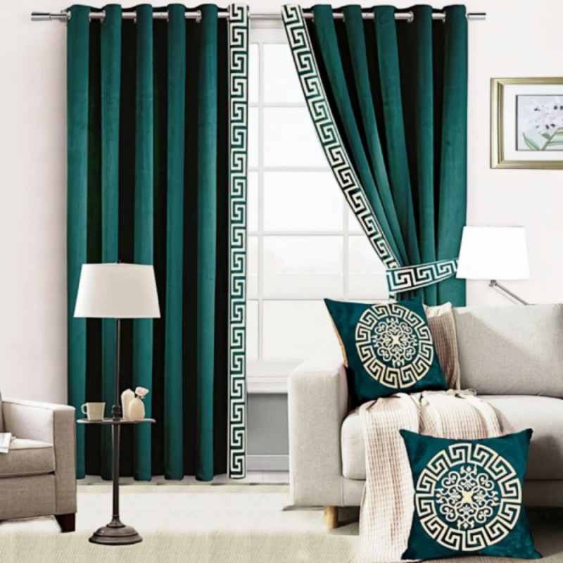Versace Face Curtains - Velvet curtain - Curtain in Pakistan - Best curtain online in pakistan