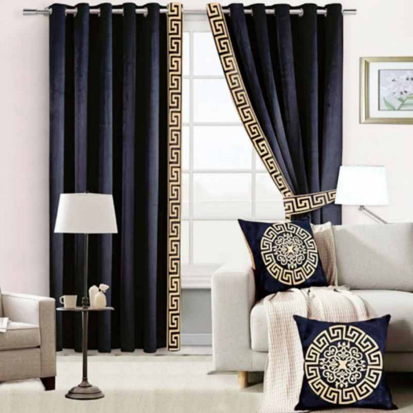 Versace Face Curtains - Velvet curtain - Curtain in Pakistan - Best curtain online in pakistan