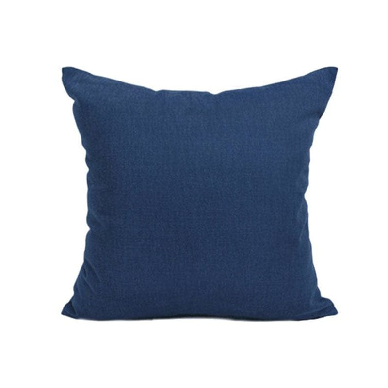 Pack Of 2 Plain Dyed Cushion - Navy Blue - Linen.com.pk