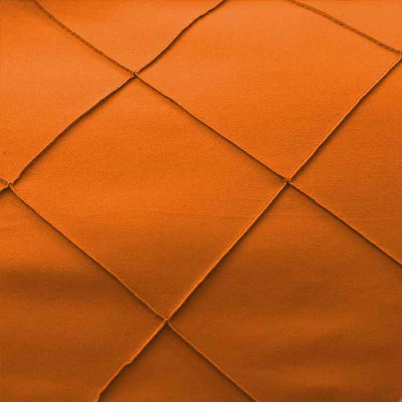 3 Pieces Cross Pleated Duvet Set - Orange